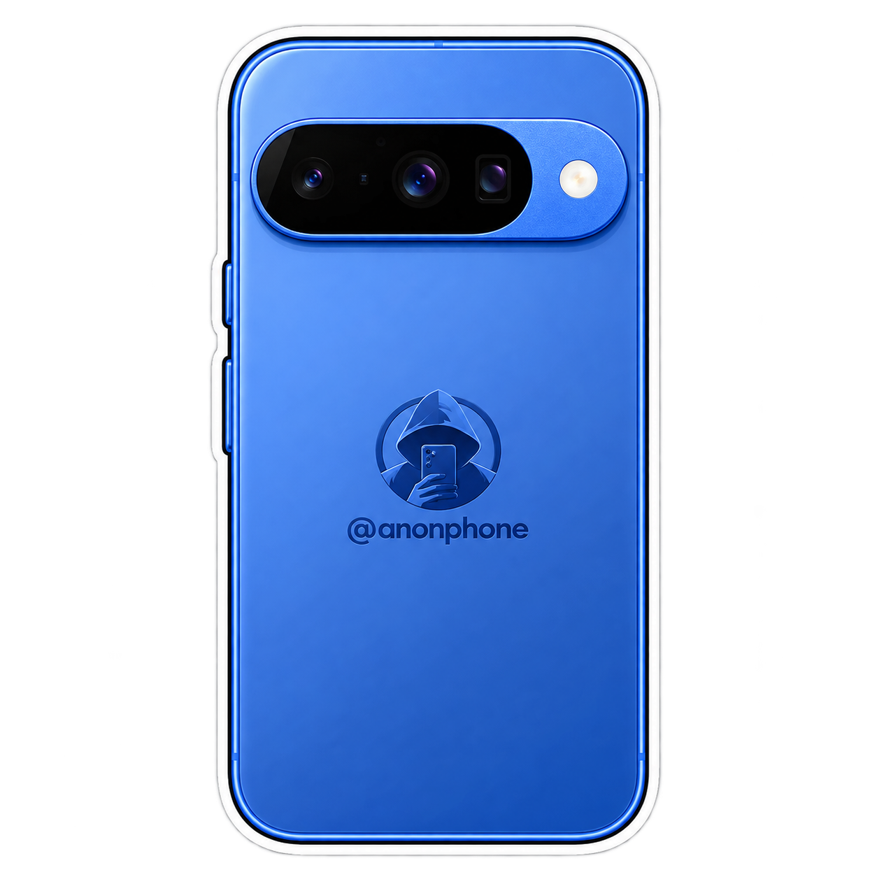 Sticker originale AnonPhone: Pixel blu con logo @anonphone